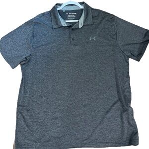 Under Armour Men's Charcoal The Playoff Polo Golf Shirt Loose Fit 2XL